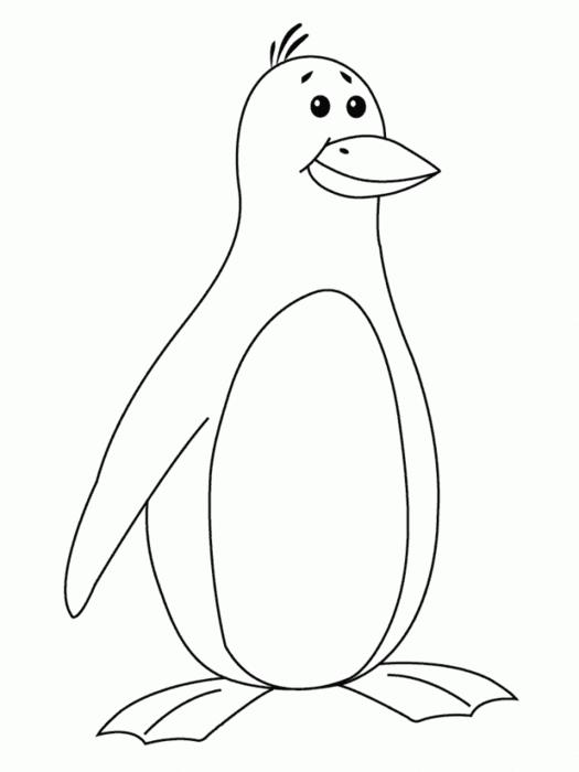 Раскраска с пингвинами  Учим животных раскраски, пингвин