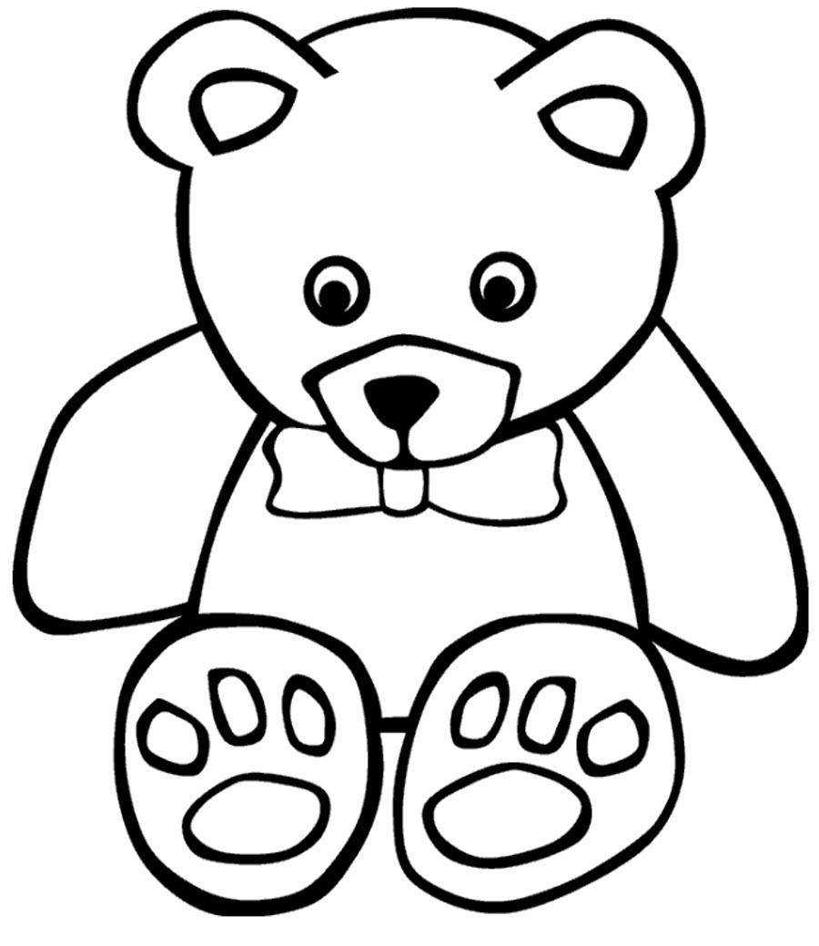 Раскраски медведь, медведица, медвежонок  Рисунок медвеженка