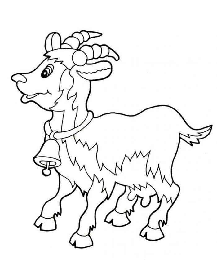   Рисунок козы с колокольчиком