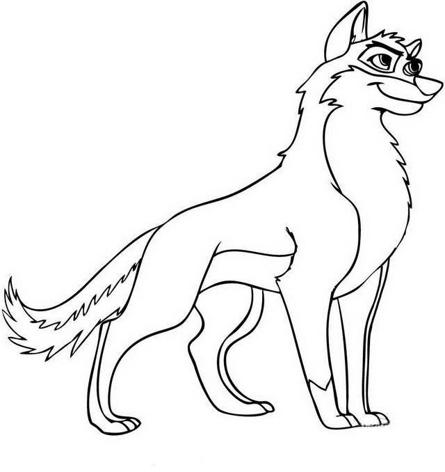 Раскраска волк  Рисунок волка