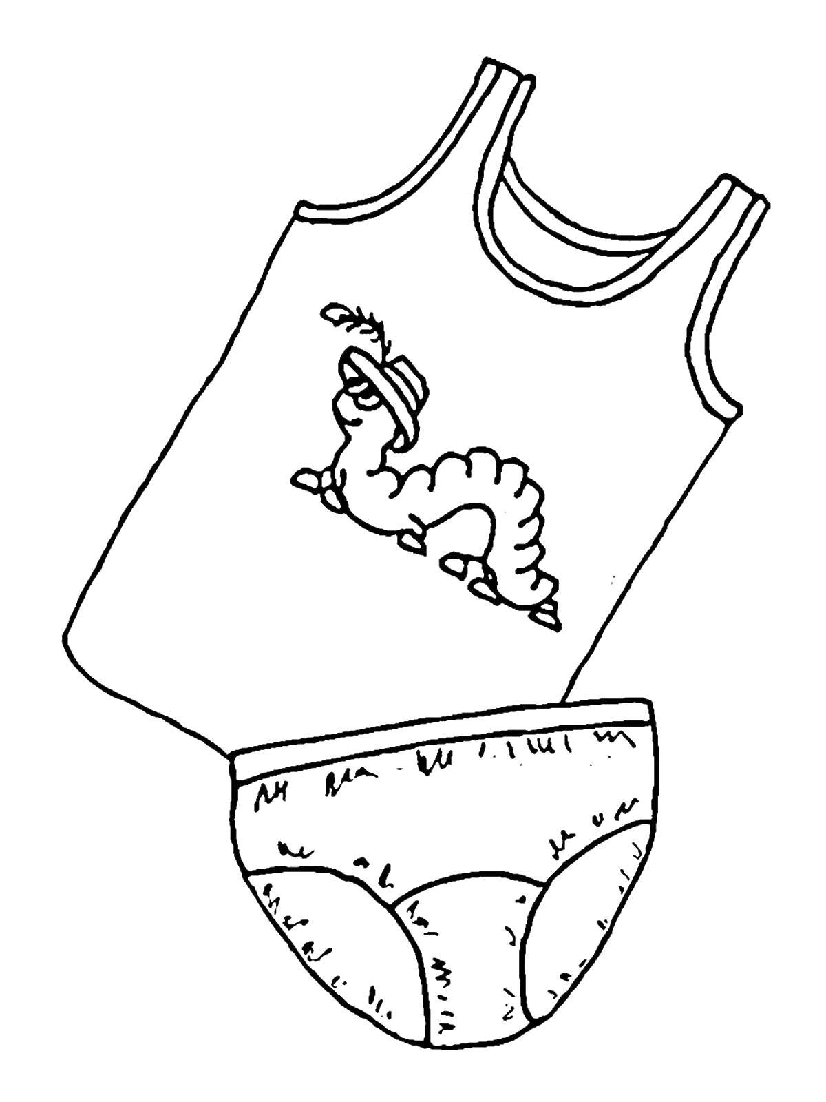   Детская одежда с рисунком гусеницы