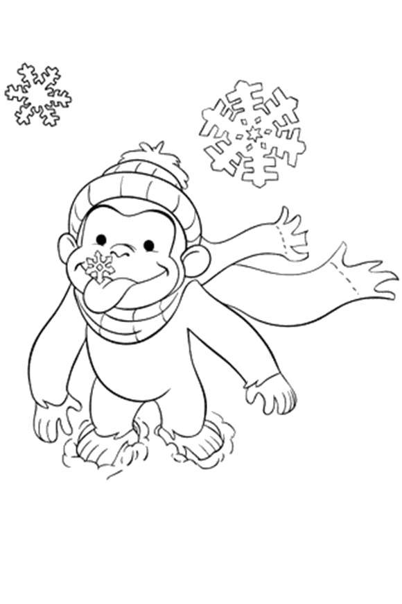   Первый снег обезьянки