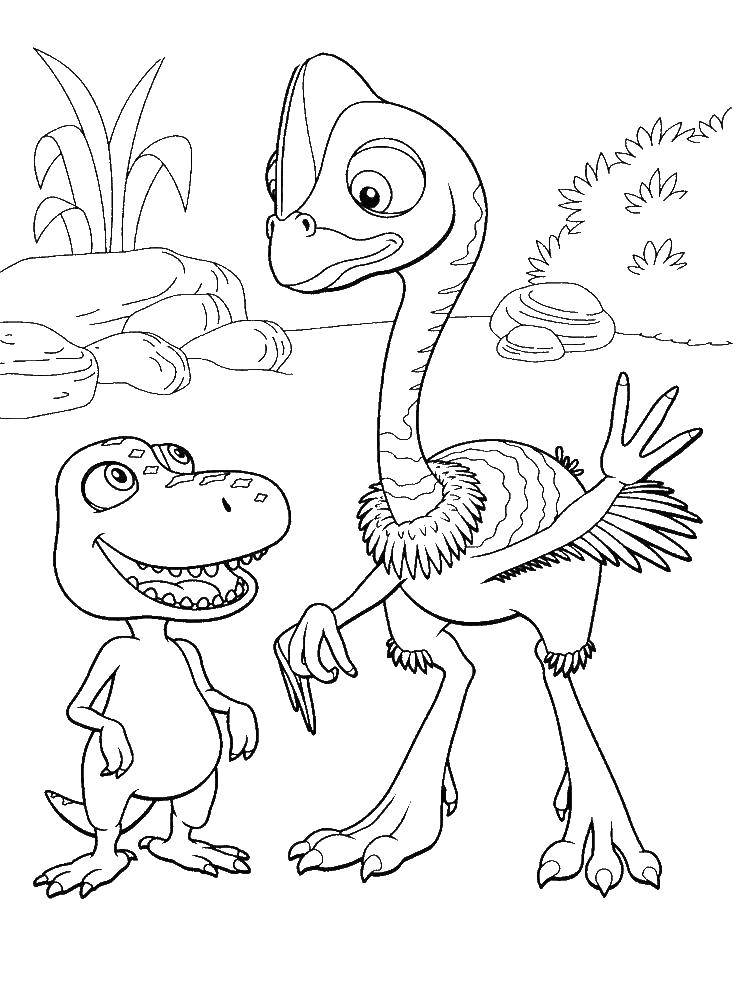   Весёлые динозаврики разговаривают