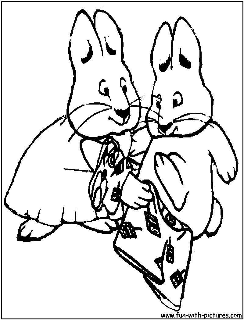 Раскраски зайчата и зайцы  Два зайчика