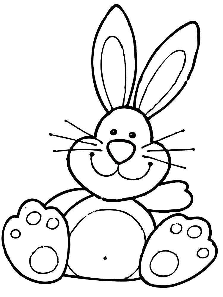 Раскраски зайцы  Рисунок зайца