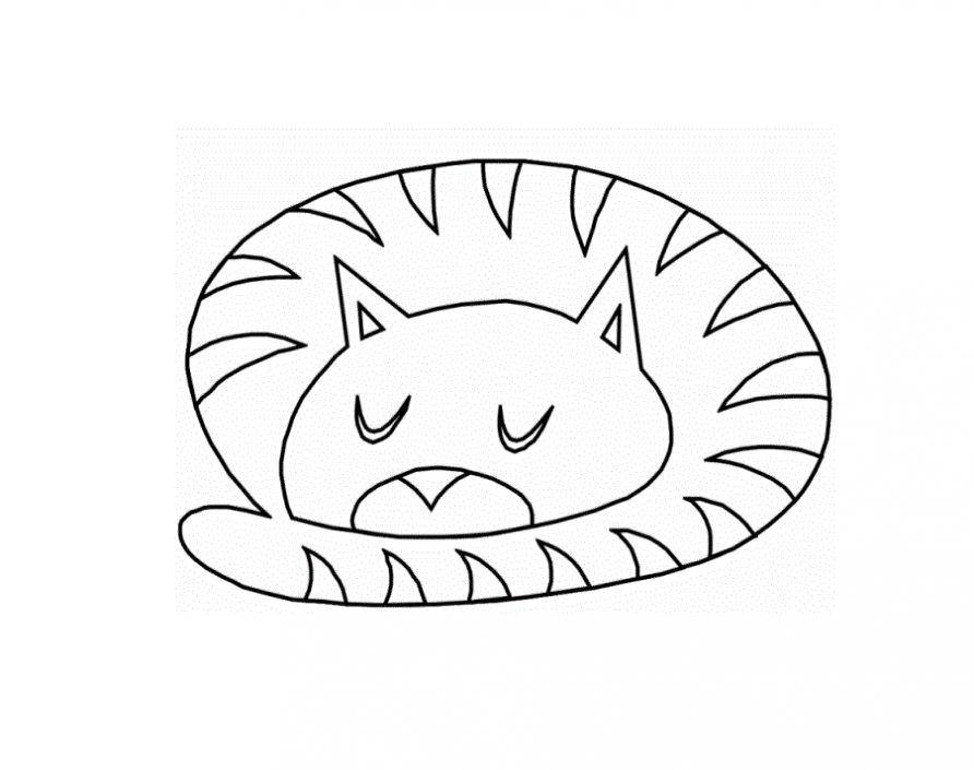   Рисунок полосатого кота