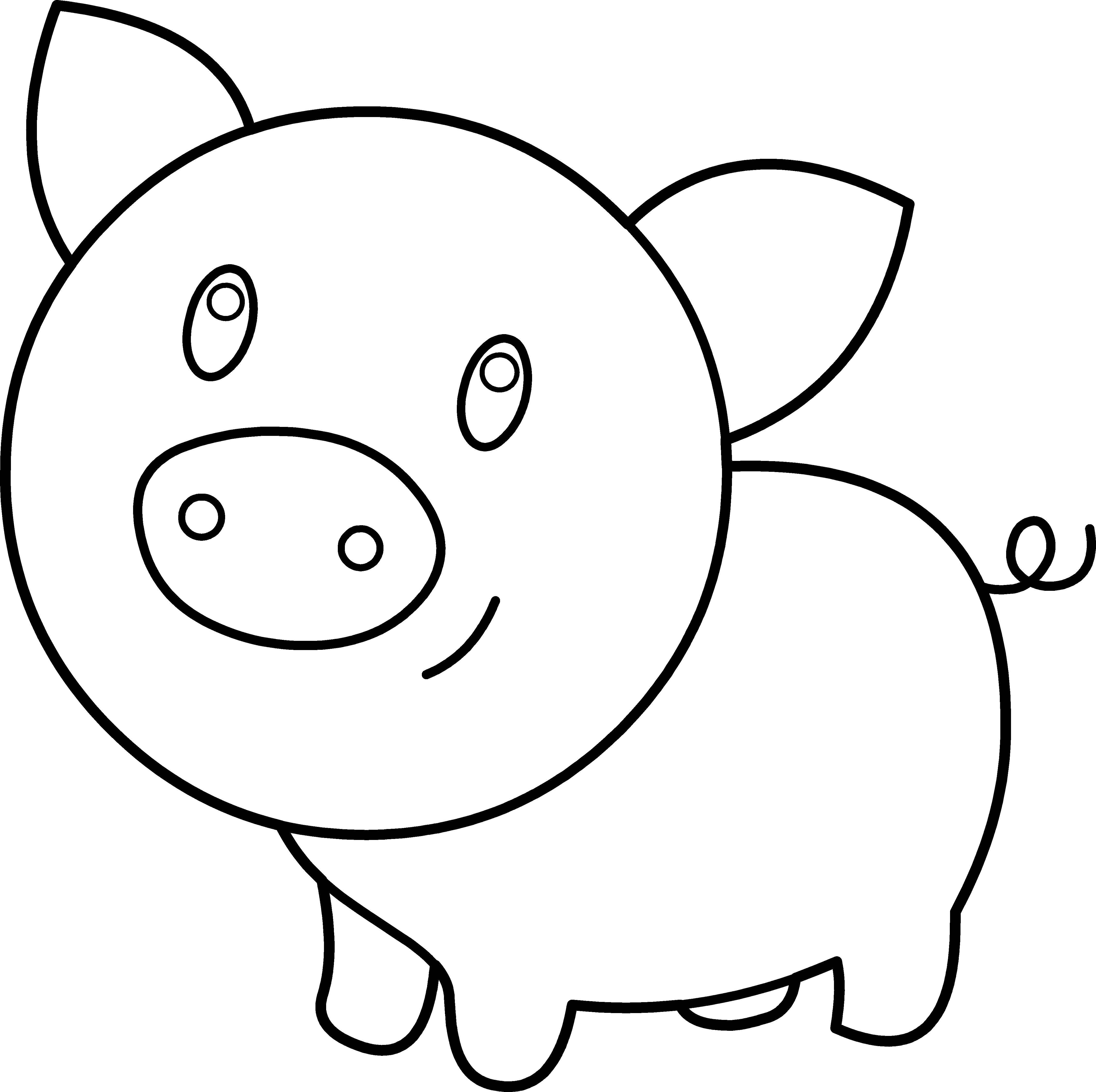 Раскраски картинки для всех возростов Свинья