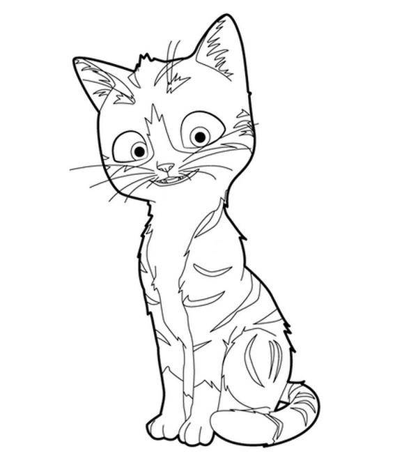   Рисунок полосатый кот