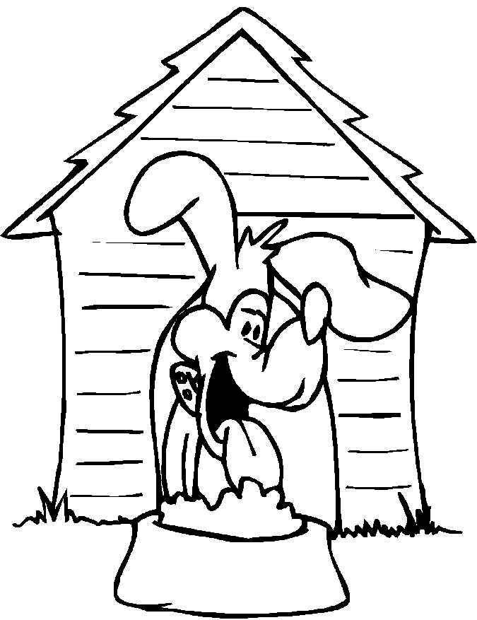   Рисунок собачка в будке