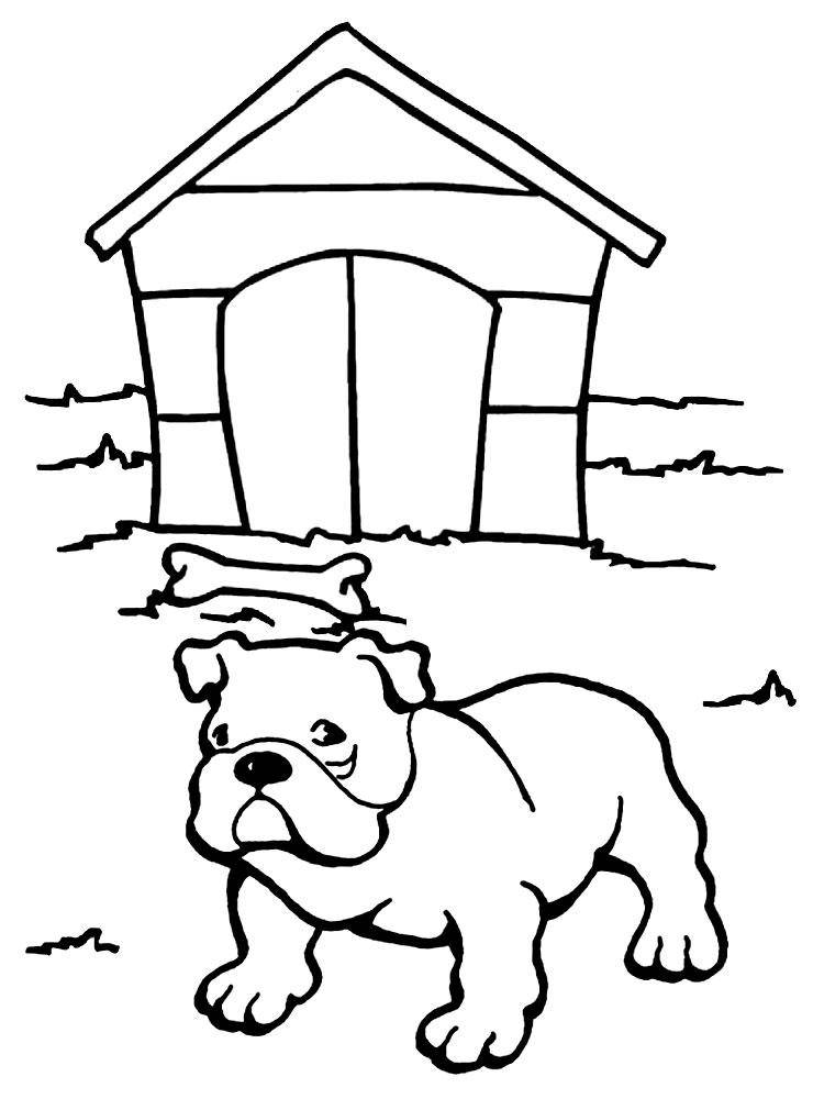   Рисунок собаки с будкой