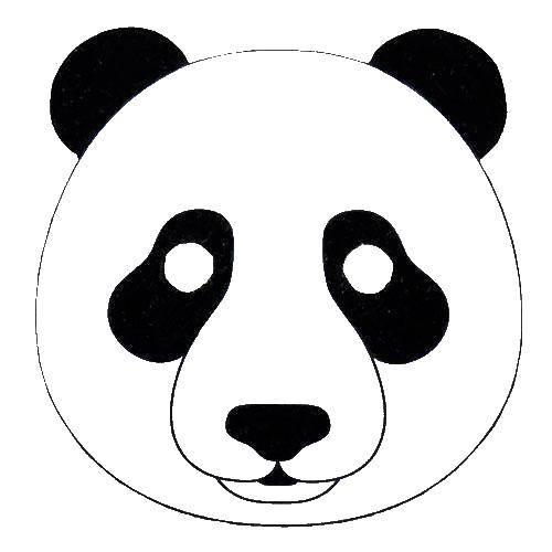 Раскраски панда  Маска медведя панды