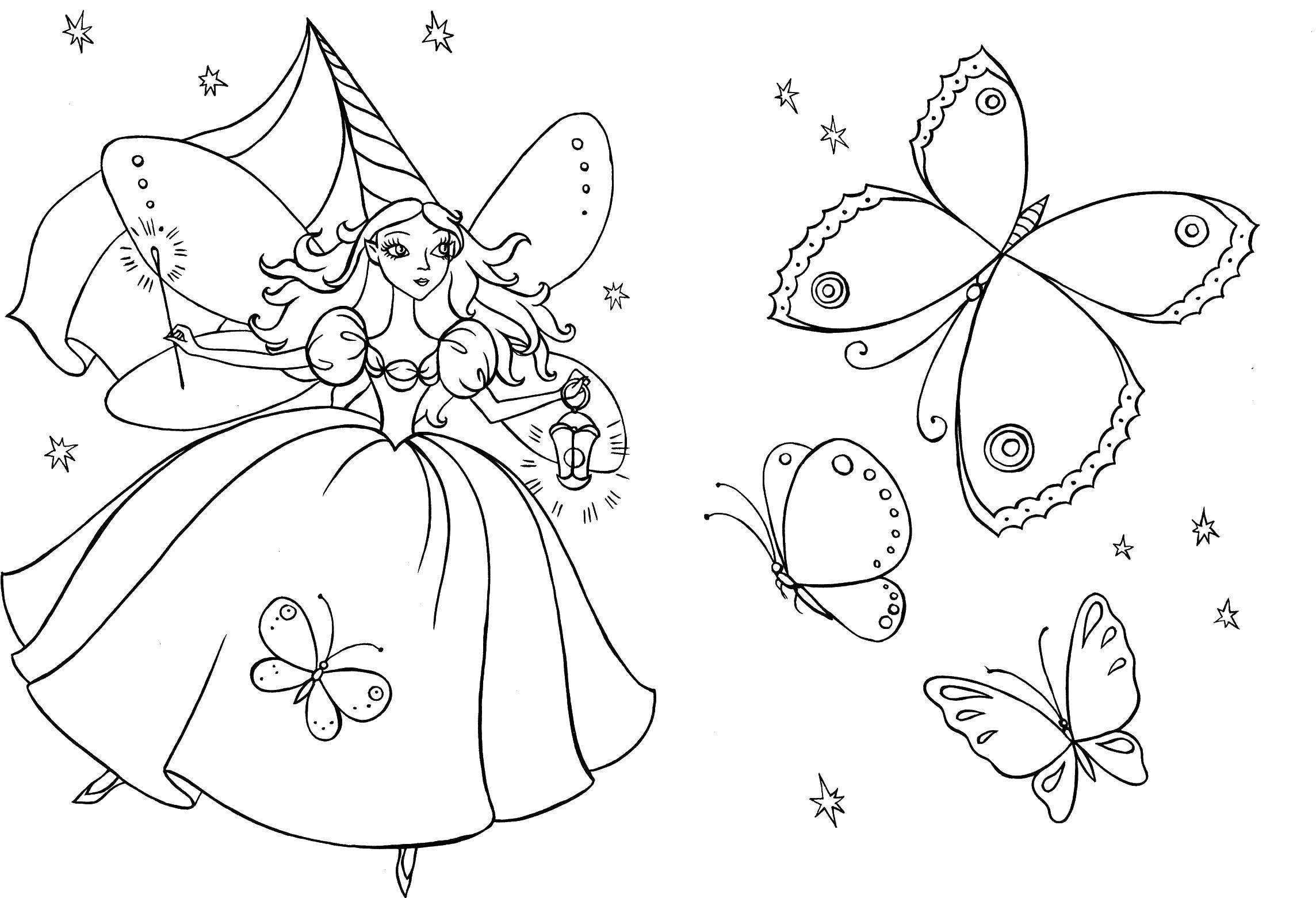   Фея и бабочки