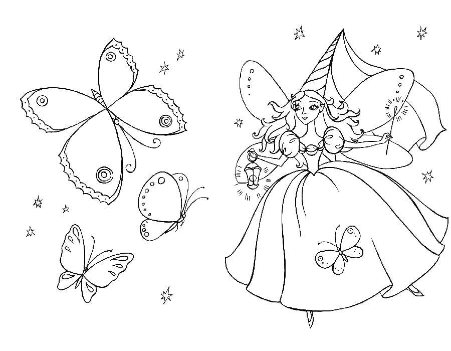   Фея и бабочки