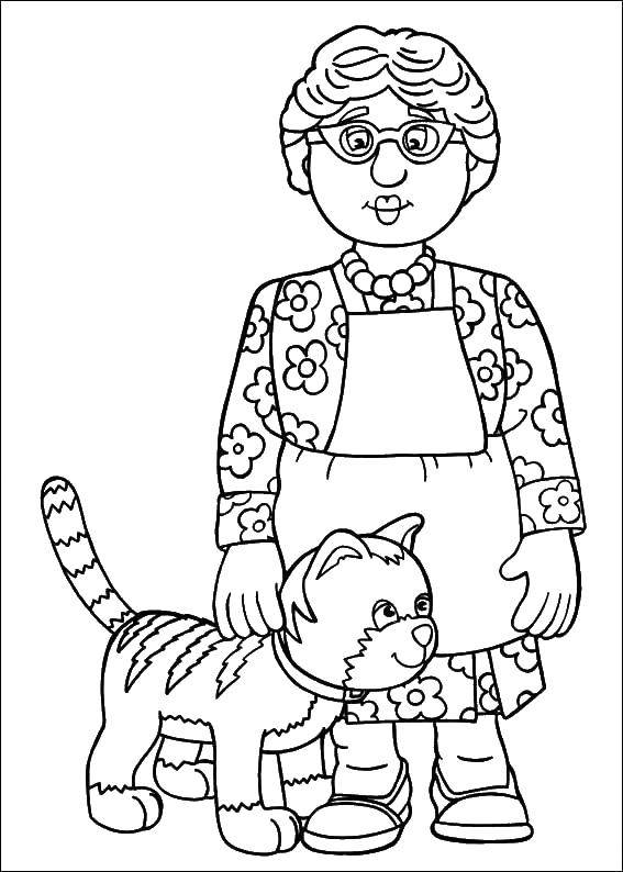   Женщина с кошкой