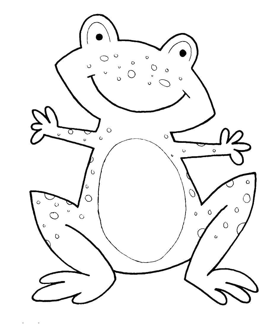 Раскраски лягушки, жабы  Лягушонок