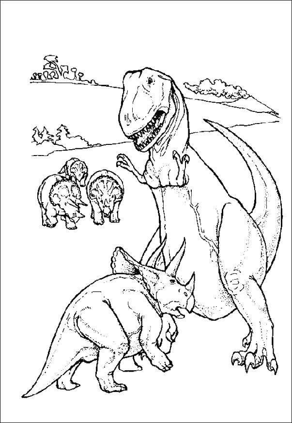   Драка динозавров