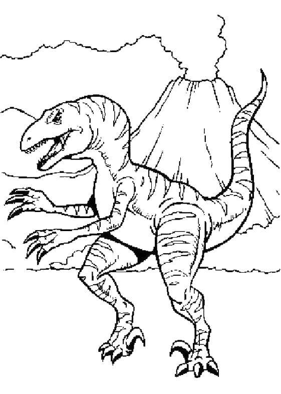  Полосатый динозавр