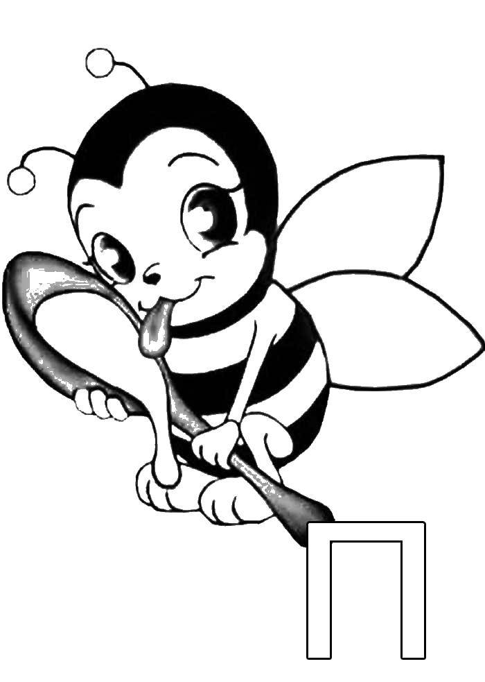   Пчела с ложкой