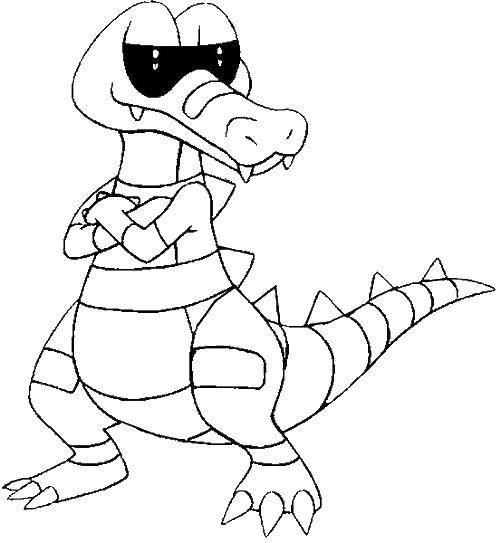 Раскраски крокодил  Крокодил в солнцезащитных очках