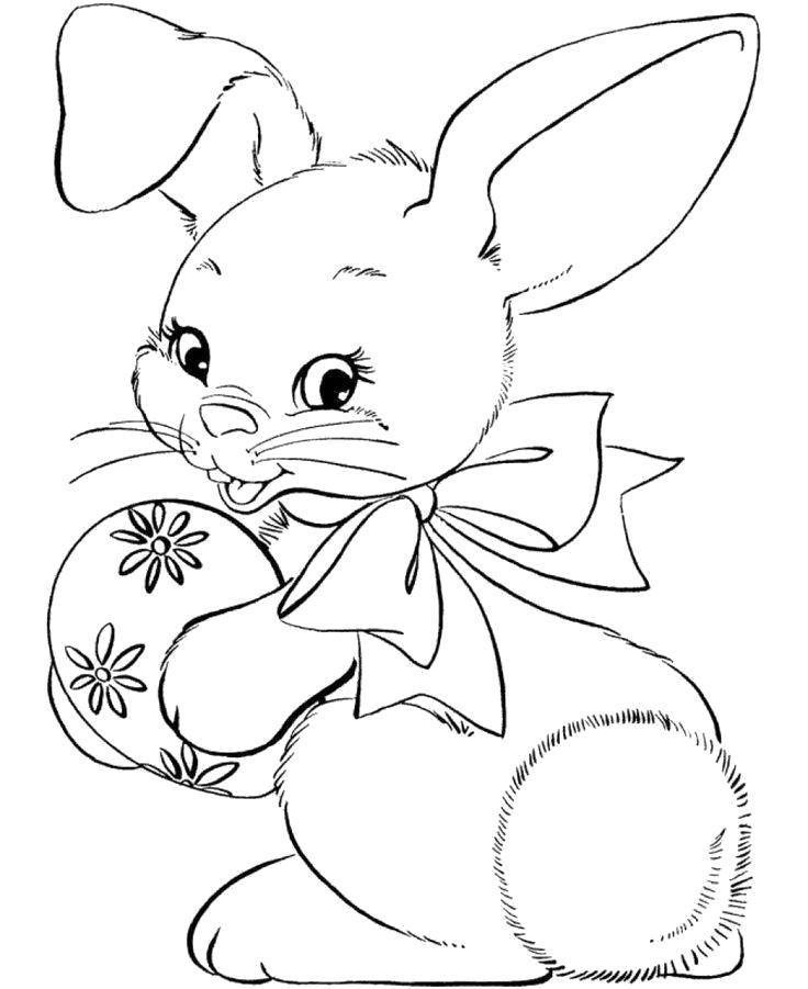   Кролик с пасхальным яйцом