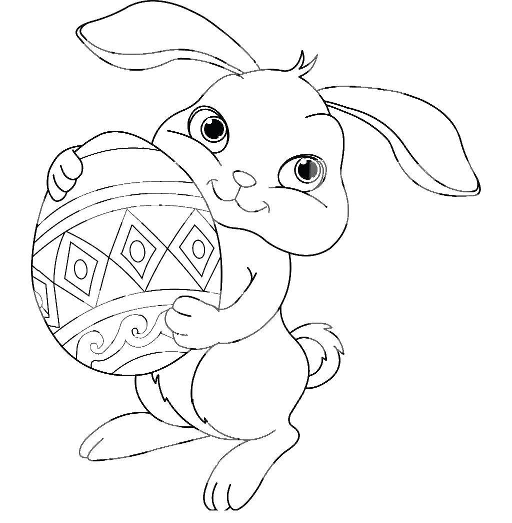   Пасхальный кролик с яйцом