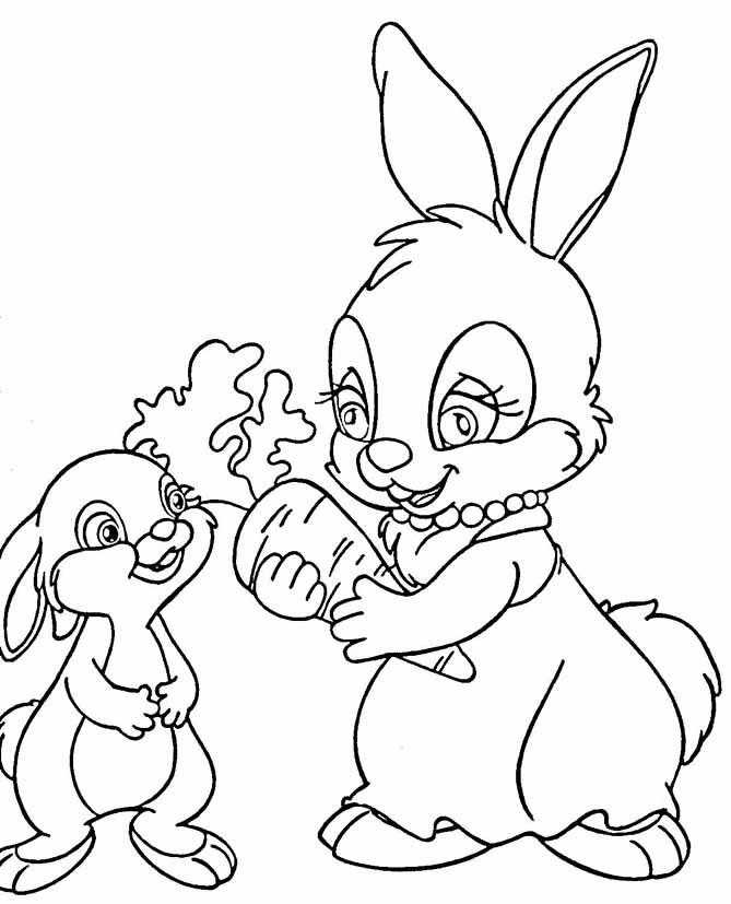   Рисунок мама кролик и крольченок