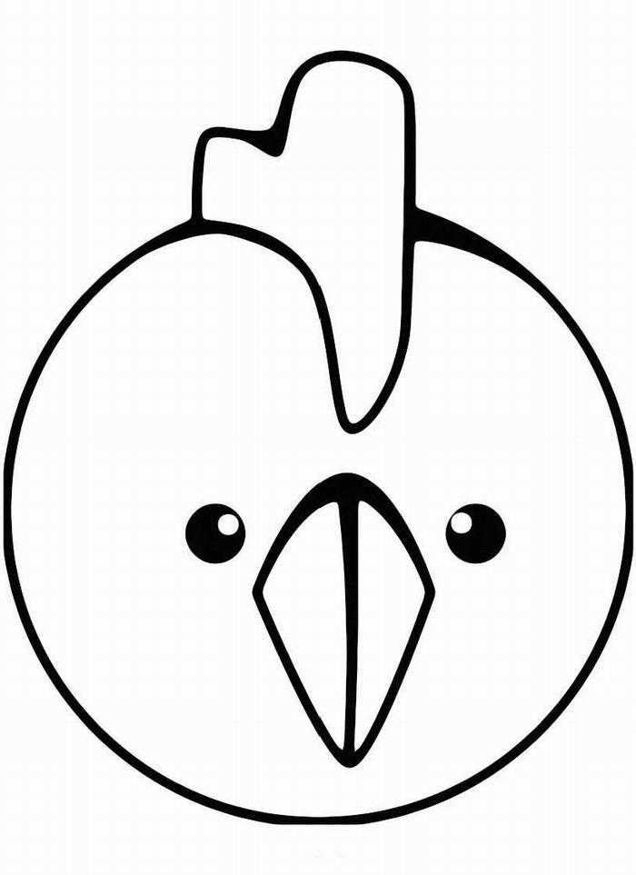   Рисунок голова курицы