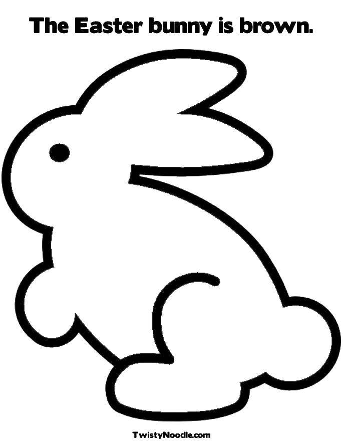 Раскраски зайчата и зайцы  Пасхальный зайчик