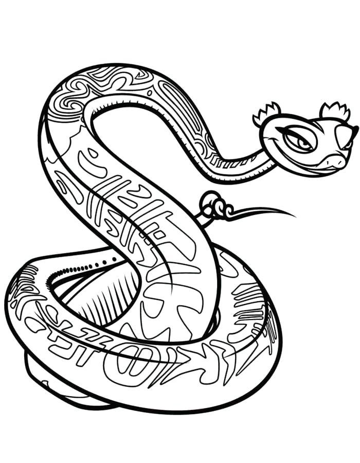 Раскраски змея  Изящная змея