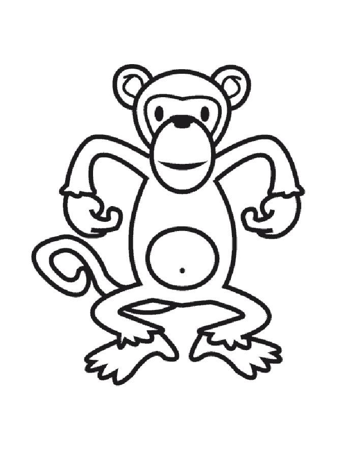   Раскраска обезьянка