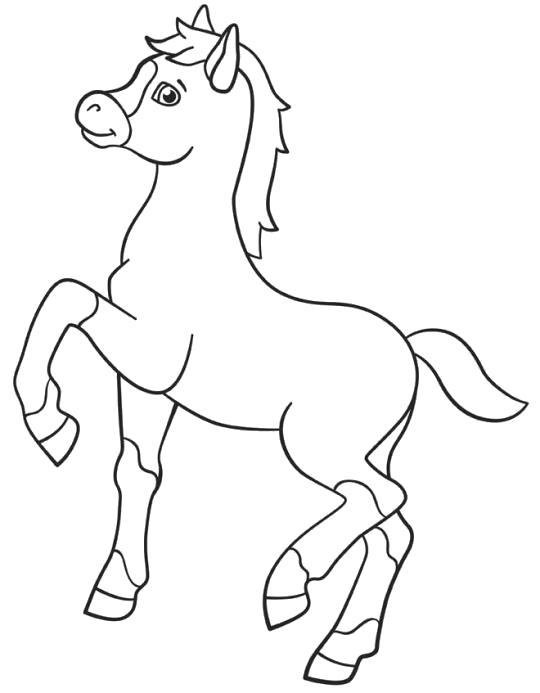 раскраска лошадка, скачать раскраски лошадки распечатать, лошадка раскраска для детей