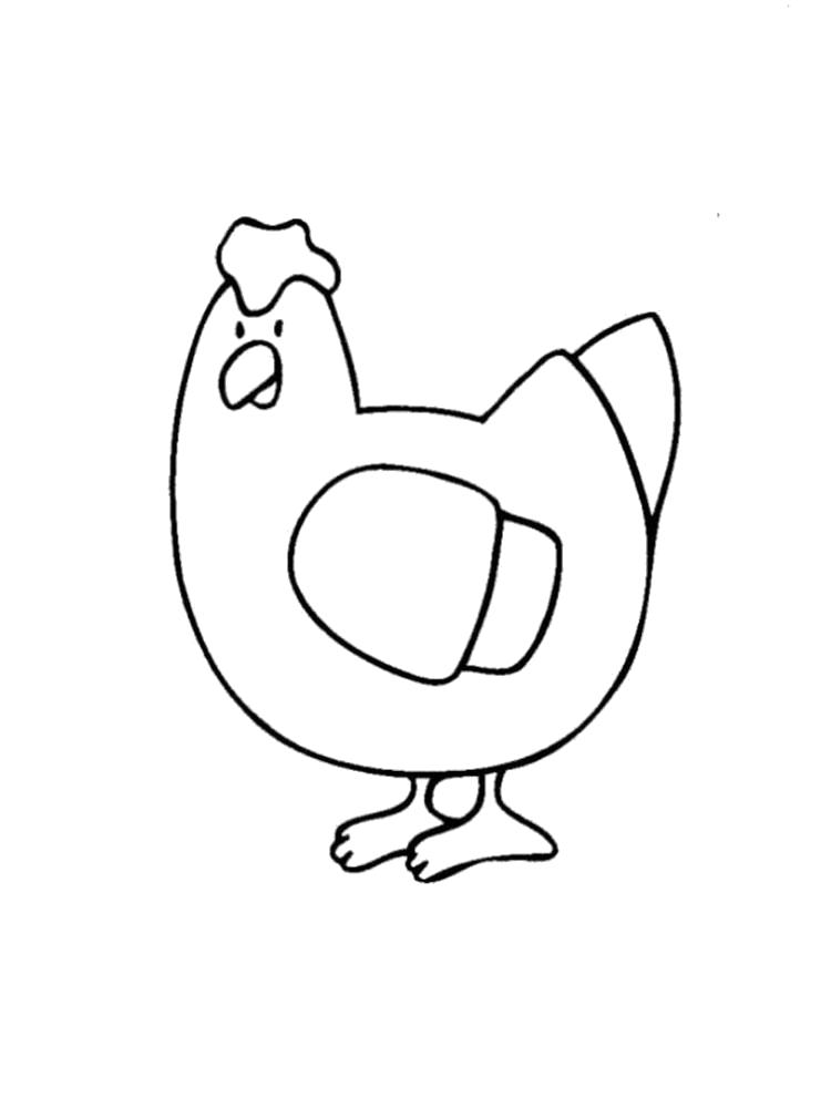   Раскраска курица