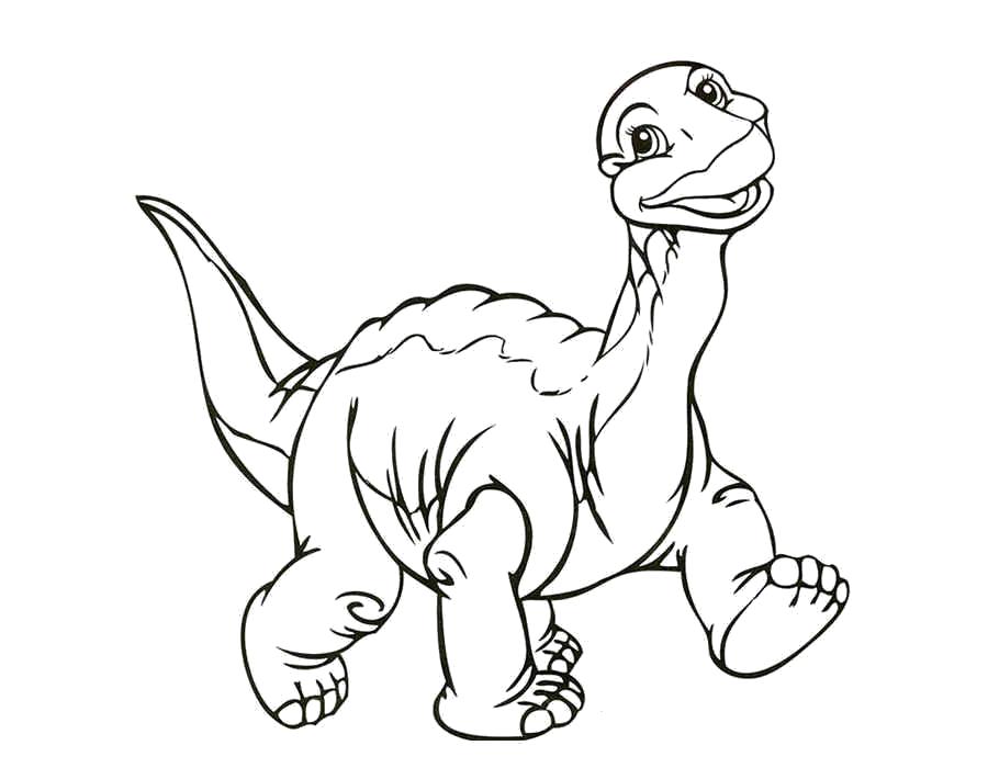   Раскраски динозавр, радостный дно, дино улыбается, 