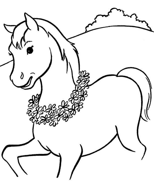   Лошадь в цветах