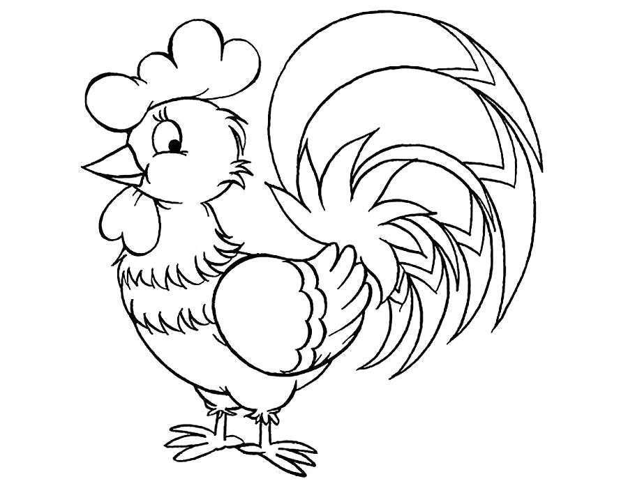 Милая праздничная раскраска курица с красочным шаблоном - клипарт в векторе / векторное изображение