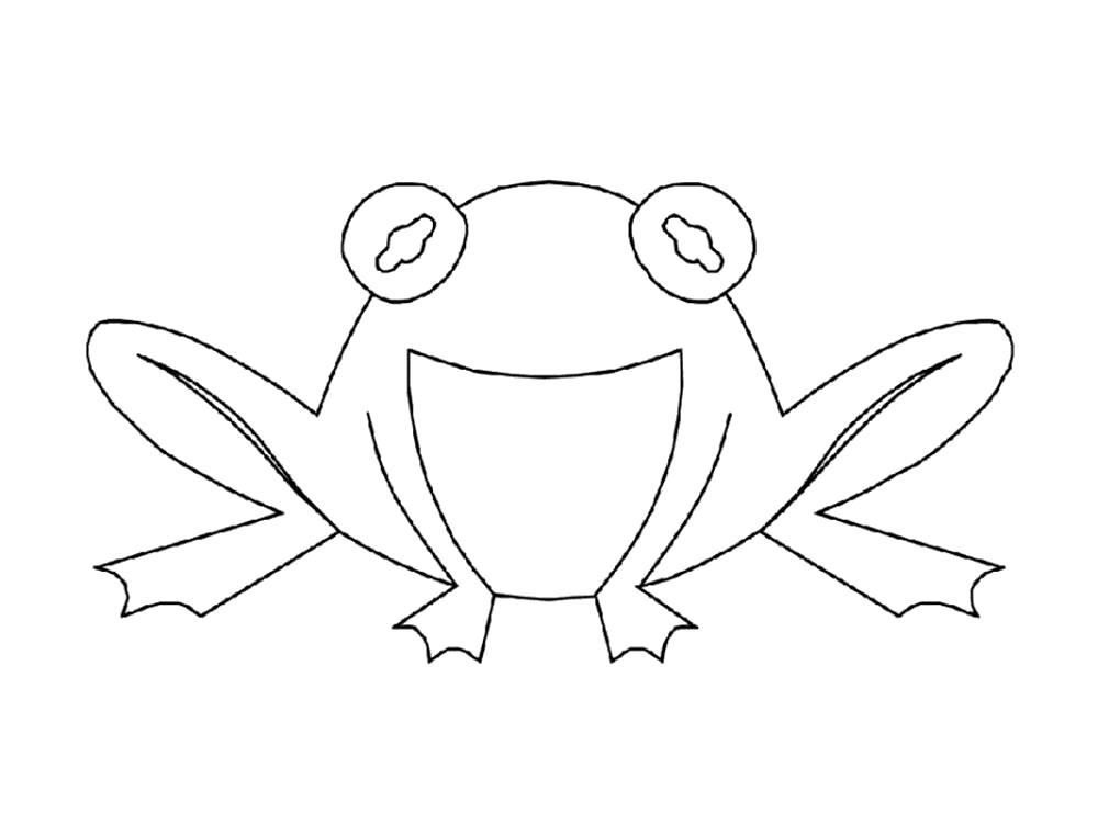 Раскраски лягушки, жабы  Раскраска лягушка