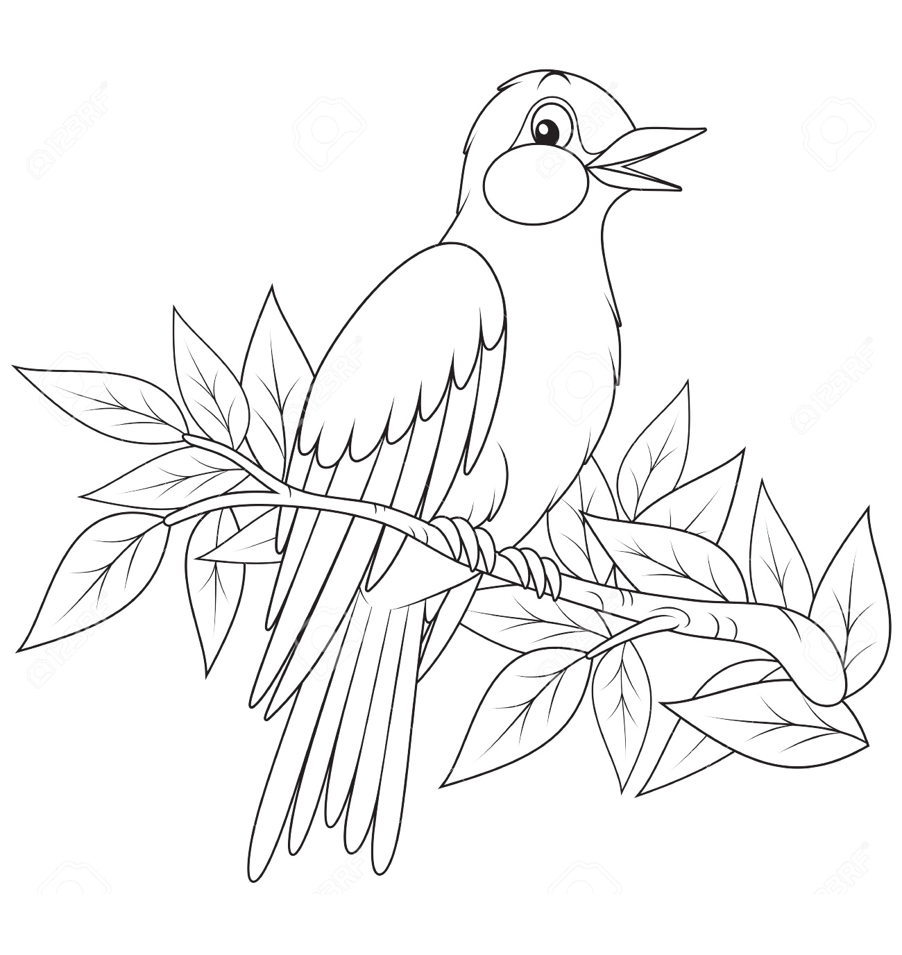   Раскраски перелетные птицы Иволга
